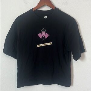 DISNEY X UNIQLO Black Evil Queen Short Sleeve T-Shirt